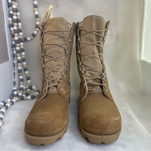 None Other - Steel Toe Military Combat Boots Tan Men Size 9.5